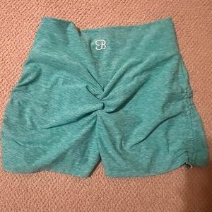 Bombshell Sportswear Blue Athletic Shorts High-Waisted Performance